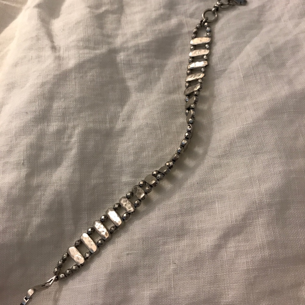 Lucky brand hammered silver bracelet